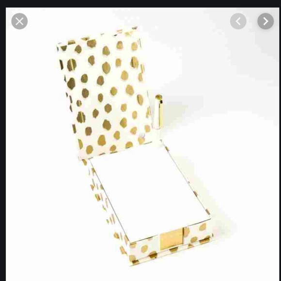 kate spade Gold Flamingo Dot Loose Note Holder Pen - Picture 2 of 4
